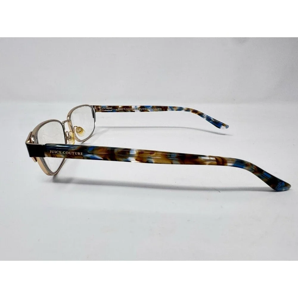Juicy Couture JU223 09Q Eyeglass Frames Only 53-17-135 Brown Blue Tortoise